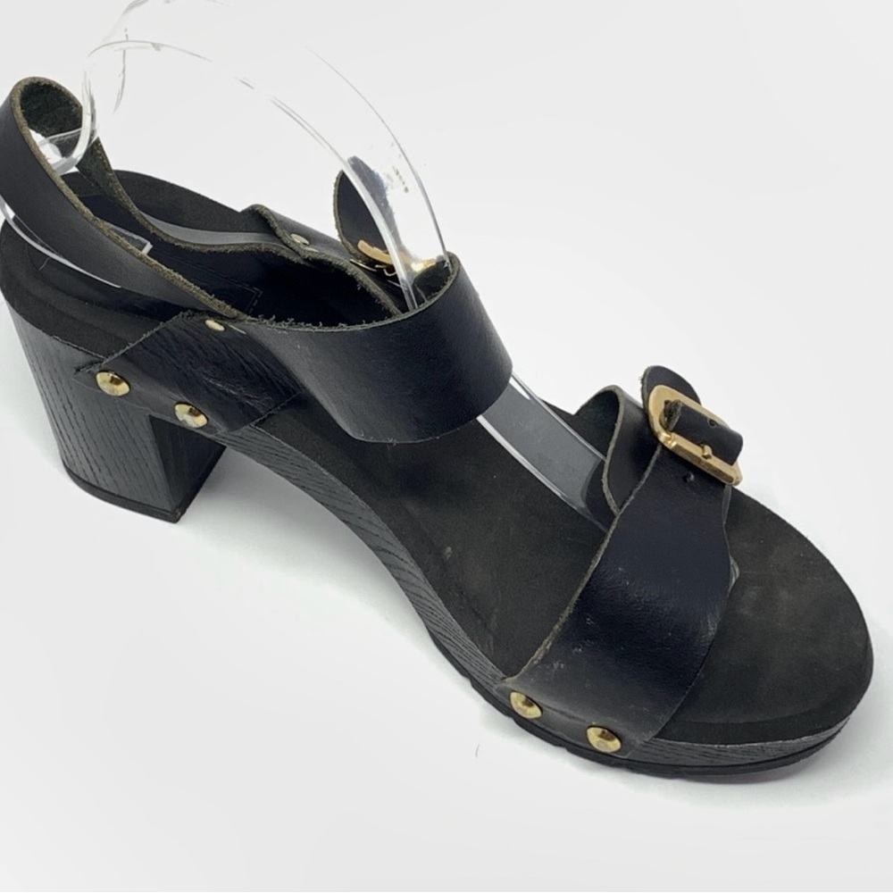 Dune London Y2K Platform Block Heel Stud Buckle Strap Shoes Size US10/EU41